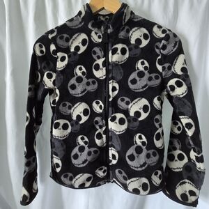 Youth Kids Disney Nightmare Before Christmas Full Zip Fleece Jacket 9/10 Medium